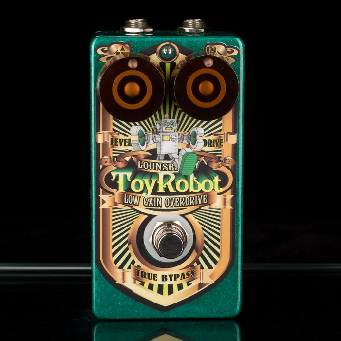 Used Lounsberry Pedals TRO-1 Toy Robot Low Gain Overdrive Pedal With Box