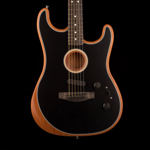 Used Fender Acoustasonic Stratocaster Black With Gig Bag