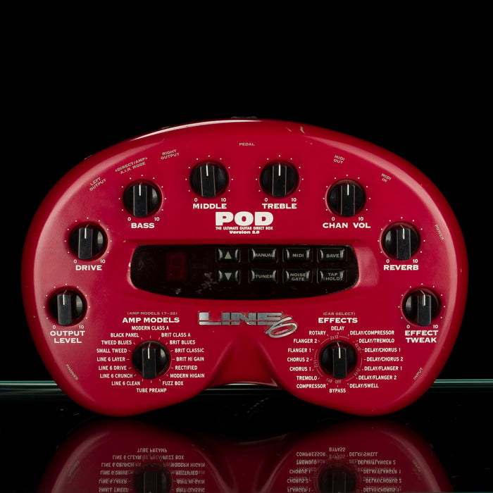 pod pedal Used Line 6 POD V2 Guitar Multi-Effects Pedal With Power Supply
