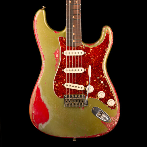 Fender Custom Shop Masterbuilt Todd Krause 1963 Stratocaster Heavy Relic Sage Green Metallic over Seminole Red