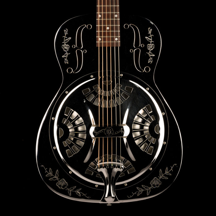 Pre Owned 1996 Dobro DM 36 "Rose" Model Chrome Resonator With Gig Bag