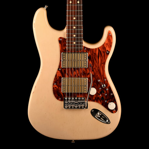 Pre Owned 2021 Waterslide Guitars S-Style Dual Foil Trans Blonde With Case