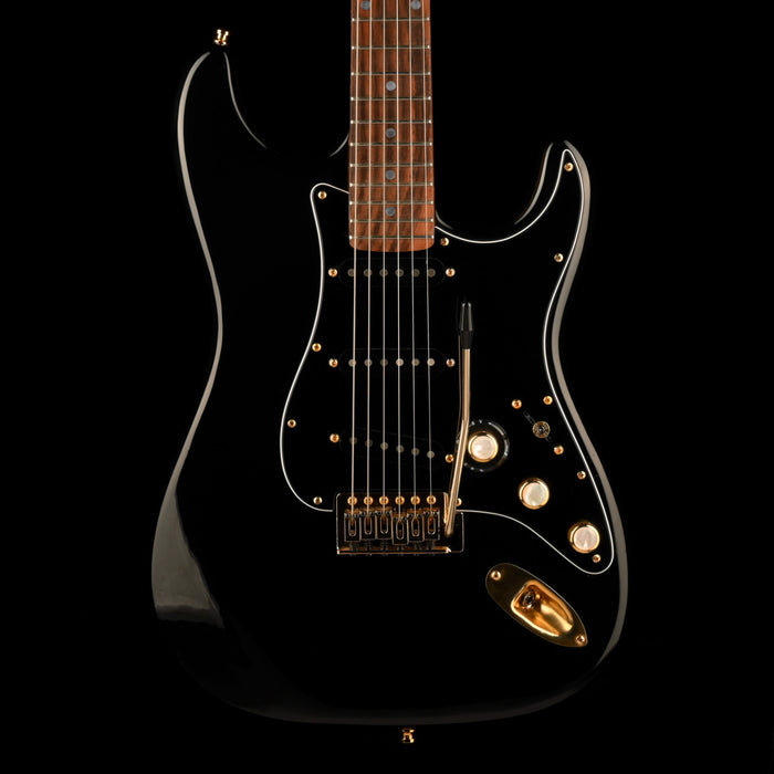 Used Burswood S-Style Rosewood Fingerboard Black Electric Guitar