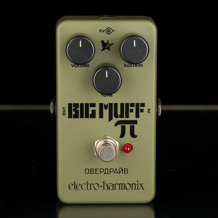 Used Electro-Harmonix Green Russian Big Muff Pi Fuzz Pedal With Box