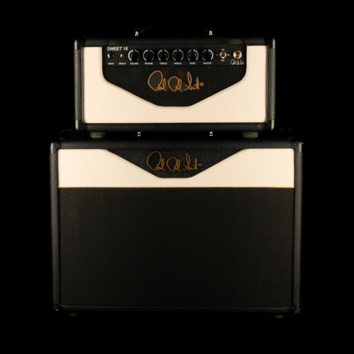 Used PRS Sweet 16 16-Watt Black Guitar Amp Head & Matching PRS 112 Tux Black Guitar Amp Cabinet