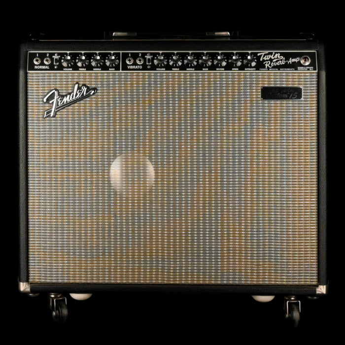 Pre Owned Fender 65 Twin Custom 15 Guitar Amp Combo With Footswitch And Cover