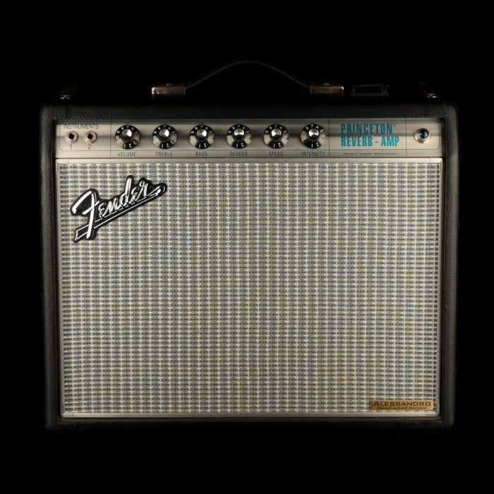 Used Fender '68 Custom Princeton Reverb Guitar Amp Combo With Alessandro Mod with Footswitch - 2