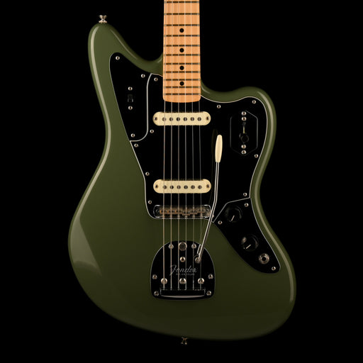 Pre Owned Fender American Professional Jaguar Maple Fingerboard Antique Olive With OHSC