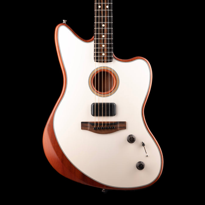 Pre Owned 2021 Fender Acoustasonic Jazzmaster Arctic White With Gig Bag