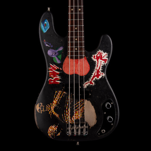 Vintage 1966 Fender Precision Bass Refinished With Custom Artwork With Case