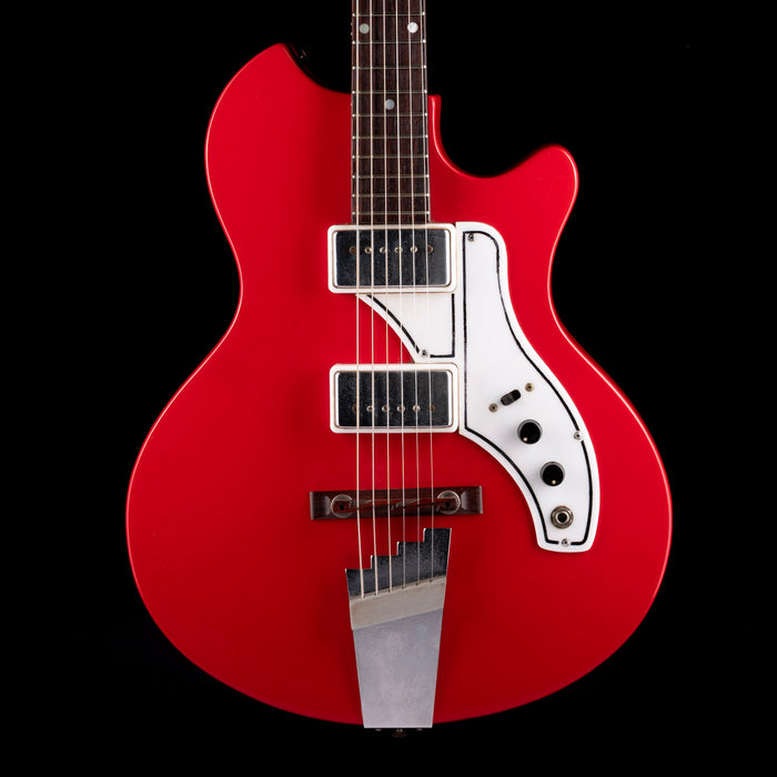 Vintage 1962 Supro Bermunda "Res-o-Glas" Red Electric Guitar With OSSC