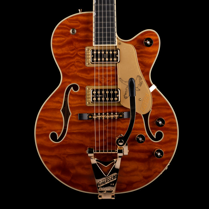 Gretsch Limited Edition Falcon Center Block Jr. Quilted Maple Roundup Orange with Case