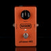 Orange MXR phase 45 guitar effects pedal on a black background