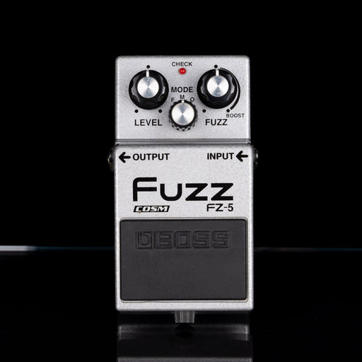 Boss FZ-5 Fuzz guitar effects pedal on a black background