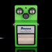 Green Ibanez TS9 Tube Screamer guitar effects pedal on a black background