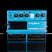 Blue DigiTech digital delay effects pedal on a black background