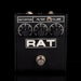 Guitar effects pedal with 'RAT' branding on a black background