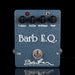 Barb E.Q. guitar effects pedal with control knobs and branding on a black background