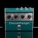 Guitar effects pedal with 'Choralflange' branding on a black background