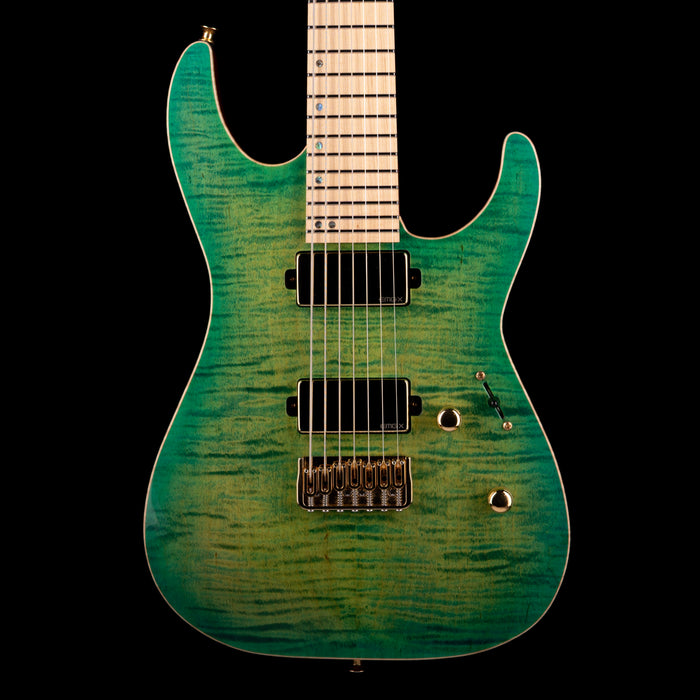 Used ESP USA Custom M-7 HT 7-String Lime Burst with OHSC