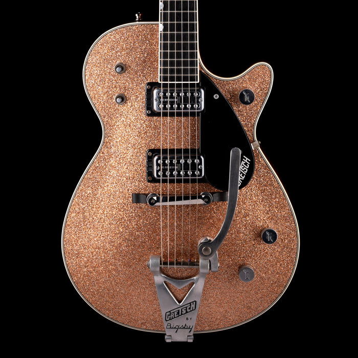 Pre Owned 2015 Gretsch Custom Shop G6128CS 1959 Duo Jet Relic Champagne Sparkle With OHSC