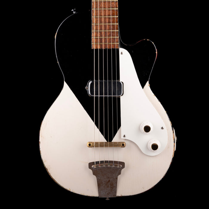 Vintage 1954-58 Kay K-136 Black & White Electric Guitar with Gig Bag