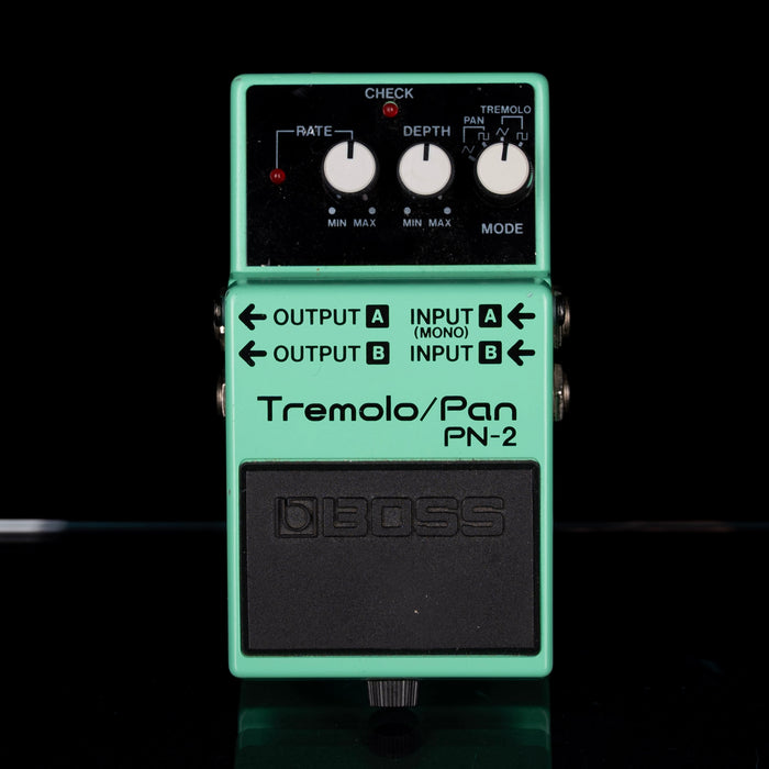 guitar pan pedal Used Boss PN-2 Tremolo/Pan Guitar Pedal With Box — Truetone Music