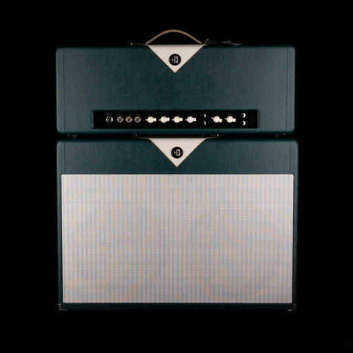 Pre Owned 2007 Divided By 13 FTR37 Green/Cream Guitar Amp Head And 2x12" Cab with Footswitch and Covers