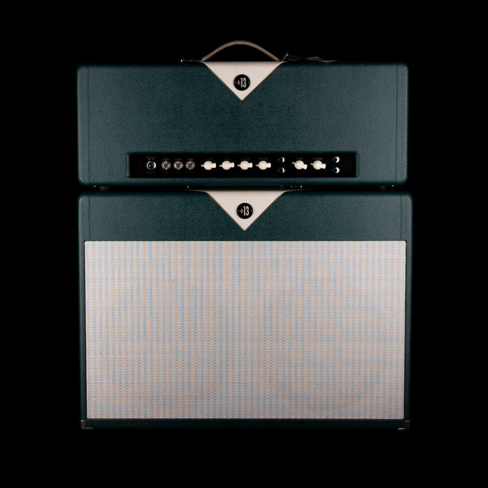Pre Owned 2007 Divided By 13 FTR37 Green/Cream Guitar Amp Head And 2x12" Cab with Footswitch and Covers