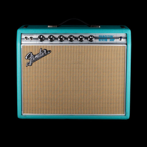 Used Fender '68 Custom Princeton Reverb Surf Green Guitar Amp Combo with Footswitch