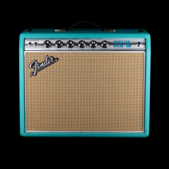 Used Fender '68 Custom Princeton Reverb Surf Green Guitar Amp Combo with Footswitch