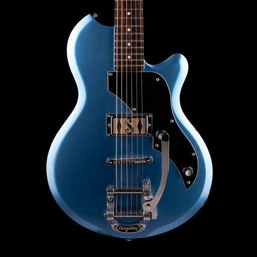 Pre Owned Supro Model 2010BM Jamesport Single Pickup Island Series Ocean Blue Metallic With Bigsby With OHSC
