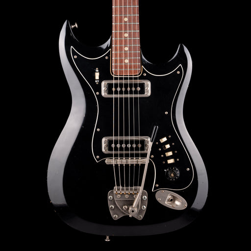 Vintage 1967 Hagstrom H-2 Black Electric Guitar With Gig Bag