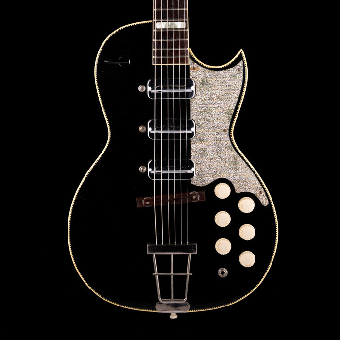Vintage 1960's Kay Pro Thinline Model 1993 in Speed Demon Black With OSSC