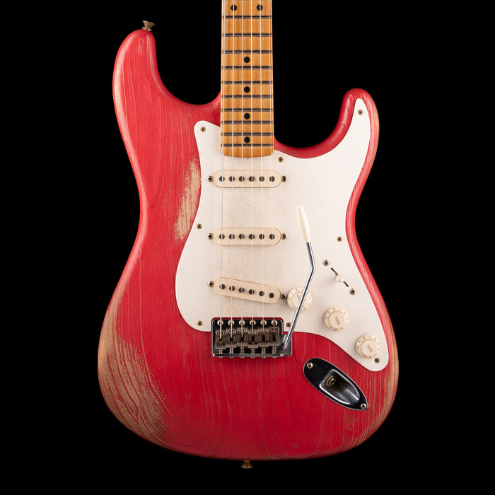 Fender Custom Shop Masterbuilt Paul Waller 1957 Stratocaster Heavy Weathered Fiesta Red With Case
