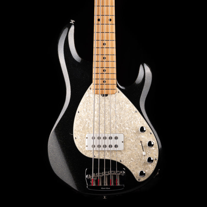 Pre-Owned 2000 Ernie Ball Music Man Sting Ray 5 H - Black Sparkle With OHSC