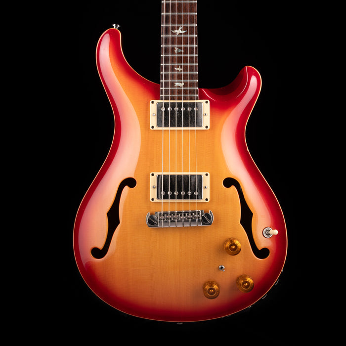 Used 2005 PRS Hollowbody Spruce 20th Anniversary - Dark Cherry Sunburst With OHSC