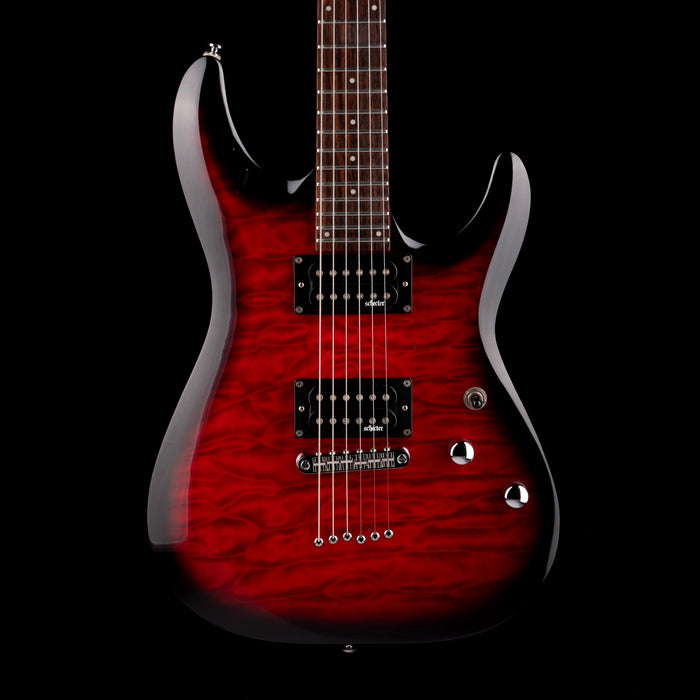 Used Schecter C-6 Plus Cherry Burst Electric Guitar