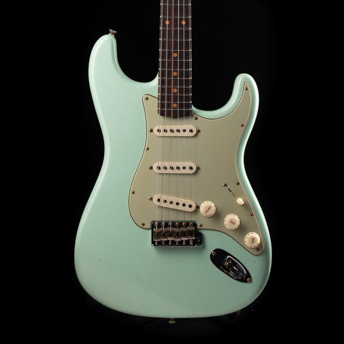 Pre-Owned 2025 Fender Custom Shop 1960 Stratocaster Journeyman Relic Faded Aged Surf Green With OHSC