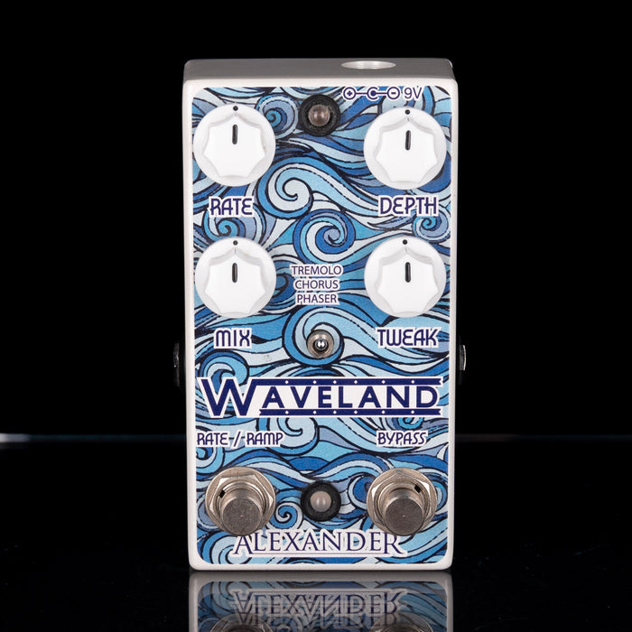 Used Alexander Waveland Chorus/Tremolo/Phaser Multi-Modulator Pedal With Box