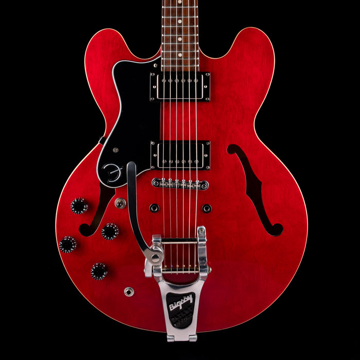 Pre-Owned 2008 Epiphone Dot Left Handed With Bigsby Cherry With Case