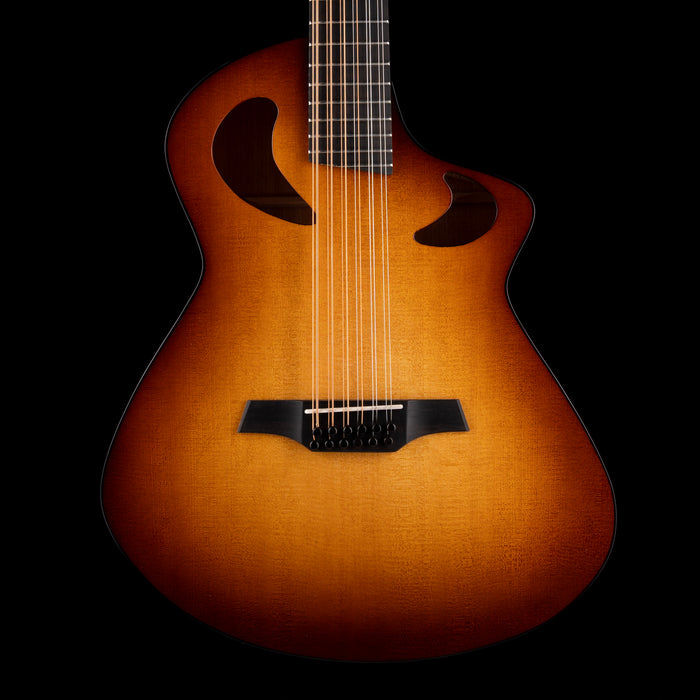 Veillette Grand 16" Baritone 12 String Acoustic Electric Guitar Tobacco Burst with Case