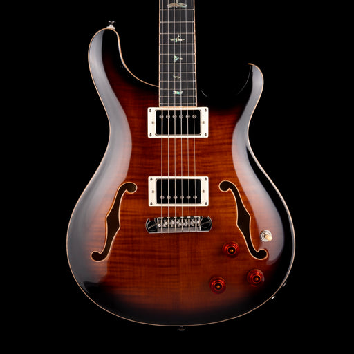 Used 2022 PRS SE Hollowbody II Piezo Black Gold Burst With OHSC