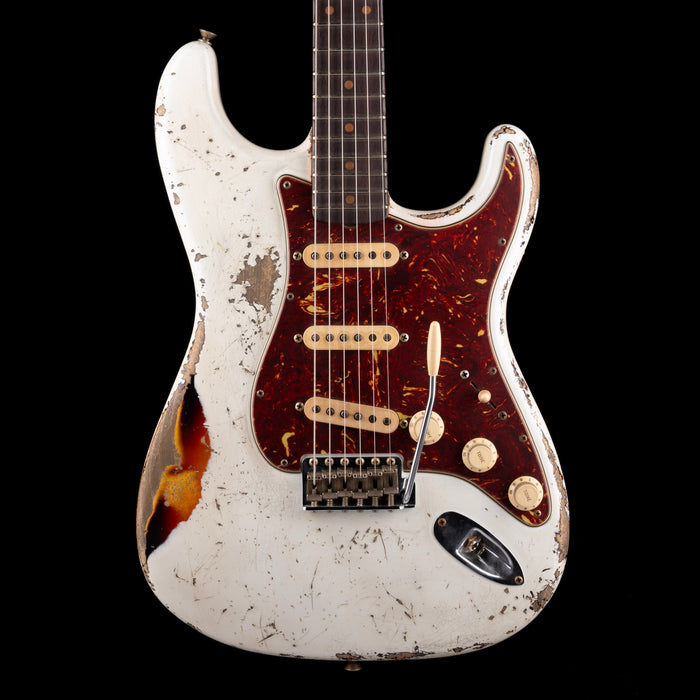 Fender Custom Shop Masterbuilt Jason Smith 1962 Stratocaster Heavy Relic Olympic White over 3-Tone Sunburst With Case