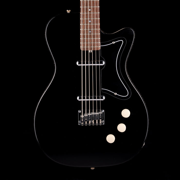 Pre-Owned 2011 Jerry Jones “Silver Jones” Bass6 Single Cutaway Black With OHSC