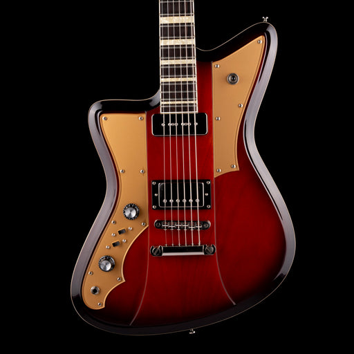 Used Rivolta Mondata Baritone VI Left-Handed Fuoco Burst with Soft Case