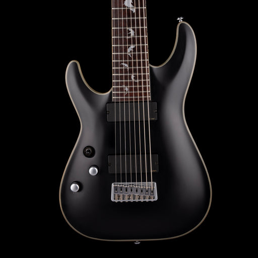 Used Schecter Damien Platinum-8 Satin Left-Handed Black with Case