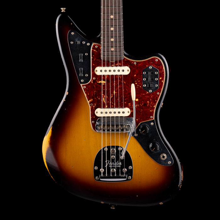 Fender Custom Shop Roasted 1962 Jaguar Journeyman Relic Wide Fade 2-Tone Sunburst With Case