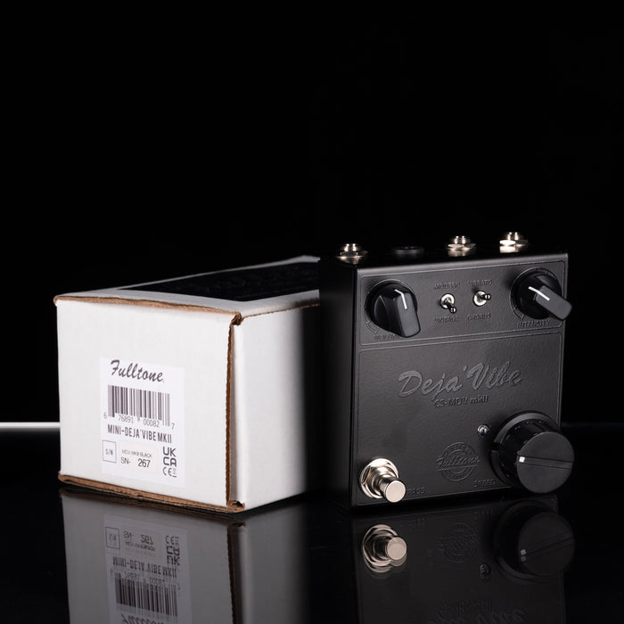 Used Fulltone Custom Shop Deja Vibe Mini CS-MDV-MkII Univibe Style Blackout Pedal With Box