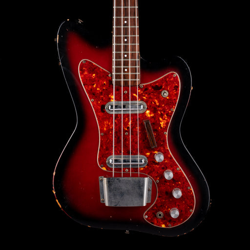 Pre-Owned 1966-68 Silvertone 1443 Hornet Bass Redburst With Gig Bag